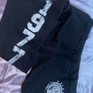 Black vintage low rise sweatpants